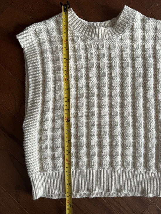 Checkered-Stitch Wedge Sweater Vest Madewell - Picture 5 of 6